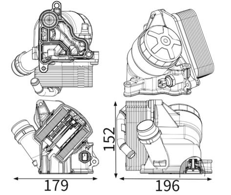 MAHLE CLC342000S | Yağ Soğutucusu E-60 / 63 / 65 / 70 / 90 F-07 / 10 / 20 / 30 N-20 / 52 / 53 Komple