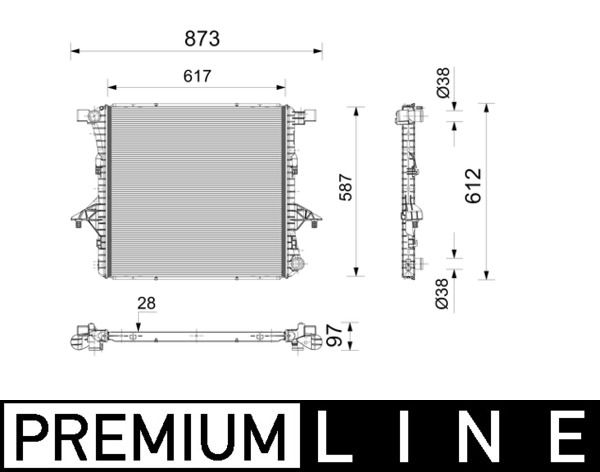 MAHLE CR2814000P | Radyatör VW Amarok 3.0 TDI