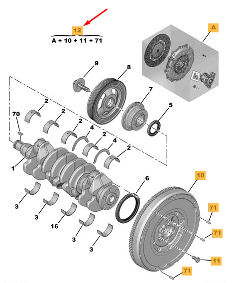OE-PSA 1666762180 | Debryaj Kit Volant Tk Içerık (9823041680 + 9677933380 + 9812184080)
