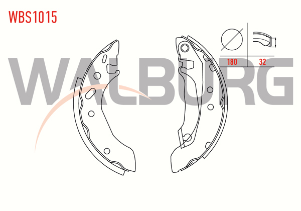 WALBURG WBS1015 | Fren Pabuç Balata Arka Ford Escort VII