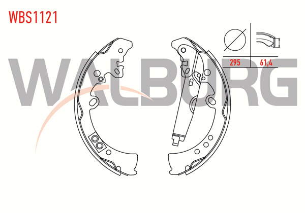 WALBURG WBS1121 | Fren Pabuç Balata Arka Toyota Hı-Lux