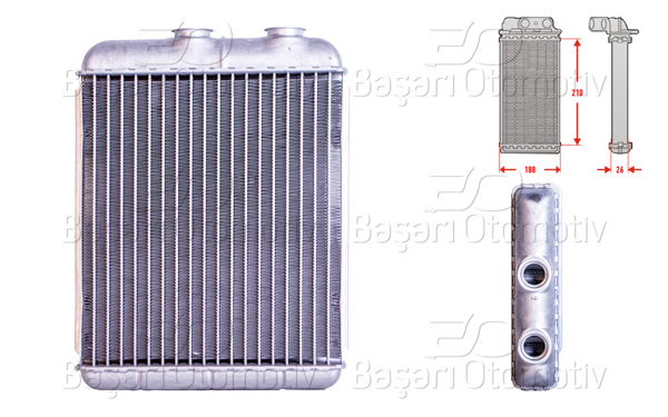 WISCO 2143098-00 | Kalorifer Radyatörü Brazing 210X184 mm Opel Astra G H 1.8 2.0 1998 >