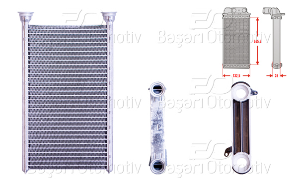 WISCO 3143552-00 | Kalorifer Radyatörü Brazing 133X246 mm BMW F20 F21 1 Series F22 F23 2 Series F30 F80 F31 3 Series F32 F34 F82 F83 F36 4 Series 14 >