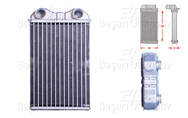 WISCO 3143619-00 | Kalorifer Radyatörü Brazing 200X147 mm Mini Cooper (R50, R53) 1.6 01-06 Cabrıo (R52) 04-08