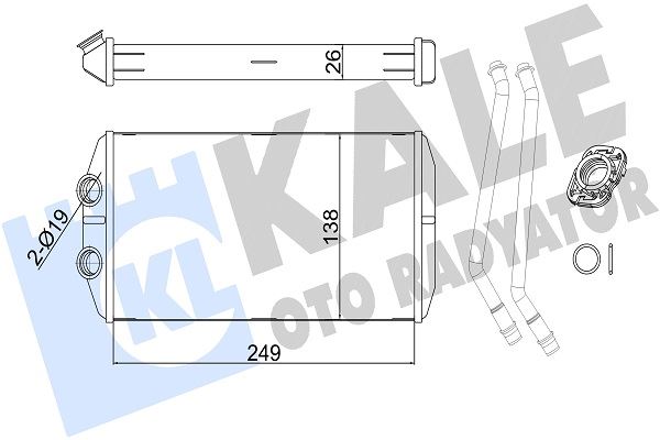 KALE 370715 | Kalorifer Radyatörü Peugeot 301-Citroen C-Elysee 1.2Vtı 1.6 HDI 12 (Aparatlı) (