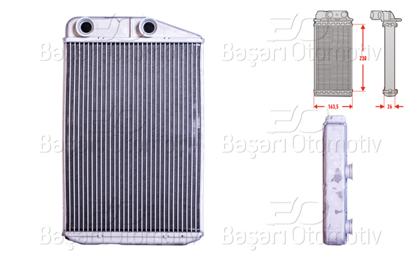 WISCO 3143246-00 | Kalorifer Radyatörü Brazing 230X165 mm Citroen Jumper Box 2.2 HDI 100 110 120 130 150 Fiat Ducato 2.2 D 2.3 D 3.0 D Peugeot Boxer 2.0 3.0 HDI 2006 >