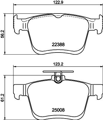 HELLA 8DB355042-651 | Fren Balatası Arka T-Roc / Leon / Skoda / Golf 14 >