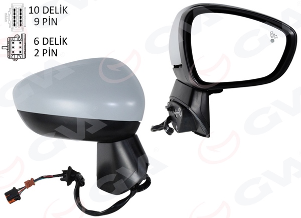 GVA 1090220 | Dış Dikiz Aynası Komple Sağ Opel Crossland 17 > Elektrikli Katlanır