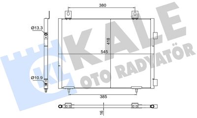 KALE 382795 | Klima Radyatörü Land Rover Freelander I L314 00 > 06 Kurutucusuz