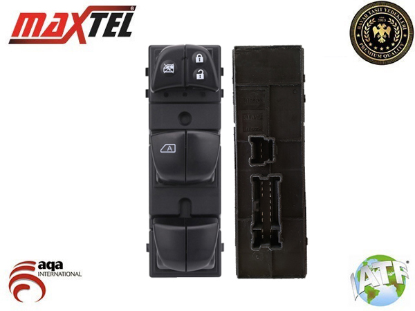 MAXTEL 182 17 973 | Cam Kaldırma Anahtarı Ön Sol 19Pın Nissan Juke (F15) (10 -) , Nissan Pathfinder III (R51) (05 -) 07-12, Nissan Qashqai (J11) (13 -) , Nissan X-Traıl (T31) 07-13