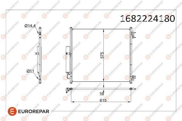 EUROREPAR 1682224180 | Radyatör