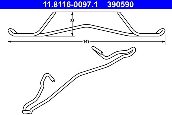 ATE 11.8116-0097.1 | Fren Kaliper Yayı Opel Astra F / Vectra A / B