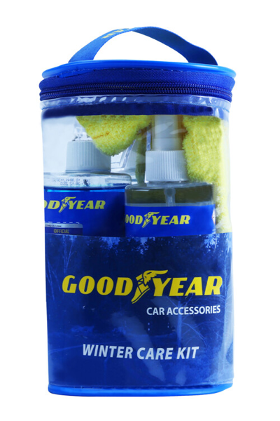 GOODYEAR 701030 | Kıslık Bakım Seti Buz Çözücü, Bugu Önleyıcı, Antıfrızlı Kons. Cam Suyu, Bez, Buz Kıracagı-(Pake