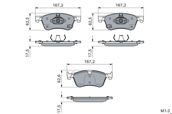 BOSCH 0986460222 | Ön Fren Balatası (Renault Austral Espace VI Megane E-Tech 21-Nissan X-Traıl IV 1.5 Vc-T E-Power)