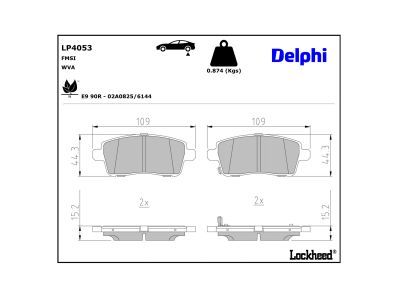 DELPHI LP4053 | Fren Balatası Tiggo 7 16 > Arka