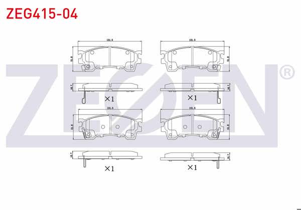 ZEGEN ZEG415-04 | Fren Balata Ön Mazda 626 IV (Ge) 1.8İ 1992-1997 / 626 IV (Ge) 2.0İ 1992-1997 / 626 V (Gf) 1.8İ 1997-2002