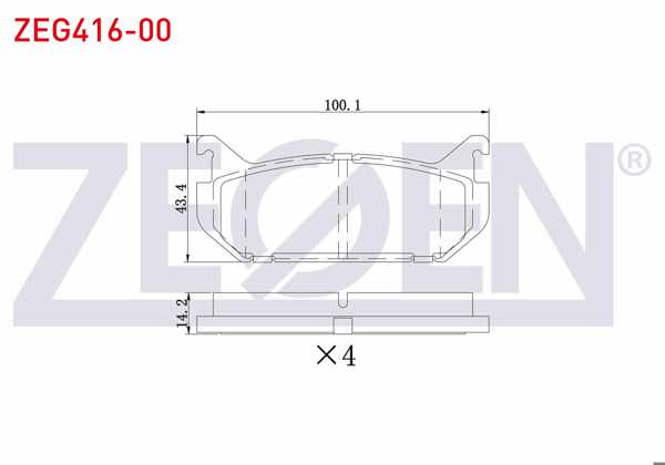 ZEGEN ZEG416-00 | Fren Balata Arka Mazda 626 IV (Ge) 1.8İ 1992-1997 / 626 IV (Ge) 2.0İ 1992-1997 / 626 V (Gf) 1.8İ 1992-1997 / Mx-6 (Ge) 2.0İ 1991-1997 / Xedos 6 (Ca) 2.0İ 1992-1999 / Xedos 6 (Ca) 1.6İ 1992-1999