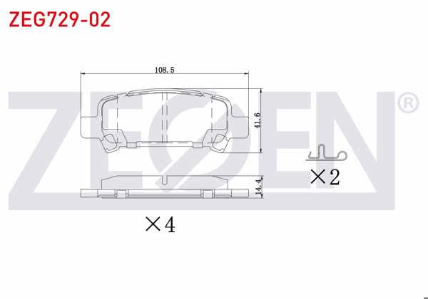 ZEGEN ZEG729-02 | Fren Balata Arka Subaru Forester (Sg) 2.0İ 2002-2007