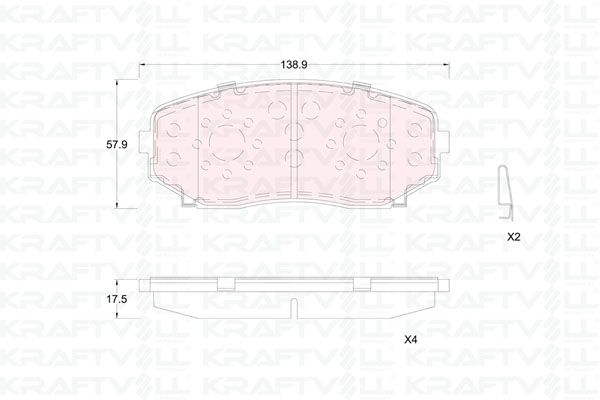 KRAFTVOLL 07010355 | Ön Fren Balatası Mazda Cx 7-Cx 9 2007-2014