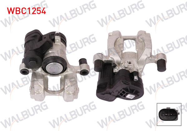 WALBURG WBC1254 | Fren Kaliper Elektronık Sol Arka Piston 42mm Disk 300mm Skoda Superb III 2015-/ Kodiaq 2016-/ VW Tiguan 2016-/ Passat 2014-/ Seat Tarraco 2018 - | 1 Adet