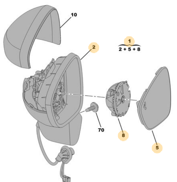MOPAR (PSA) 98110262IO | Dış Dikiz Aynası Sol