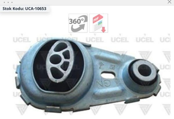 ÜÇEL 10653 | Motor Takozu Alt (Renault: Fluence-Megane III-Scenic III 1.5 DCI 6 Vites)