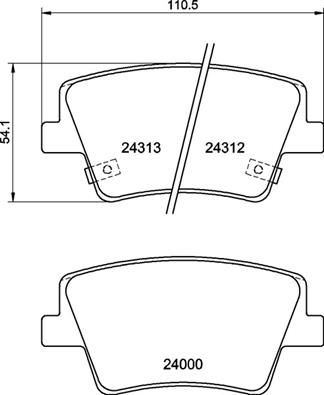 VALEO 671750 | Fren Balatası Ön Hyundai Santa Fe 2.0D 2.2D 2.4 18 -