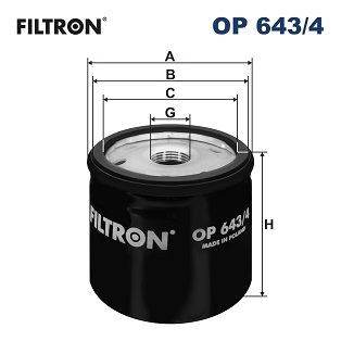 FILTRON OP643-4 | Yağ Filtresi 06-Clo.3-Kng.3-Lgn.2-Mgn.2.3-Flu-Trf-Vvr-Log-Snd-Dst 1.5 DCI-1.9Dci