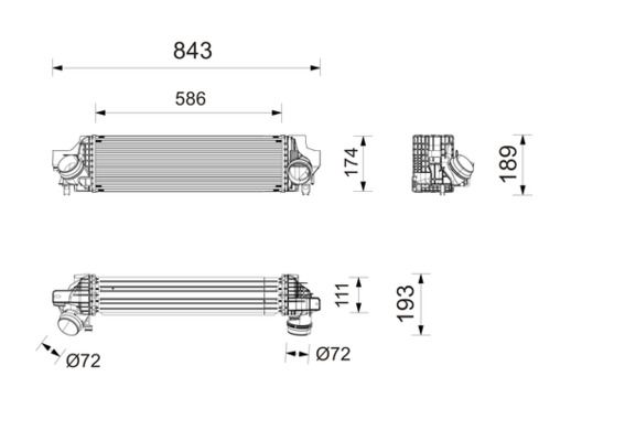MAHLE CI780000P | Interkol Radyatörü F-39 / 40 / 44 135 / 235 Mini F-54 / 56 / 60 B-48