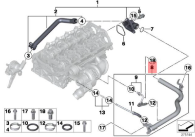 BMW 11537600594 | Turbo Soğutma Borusu