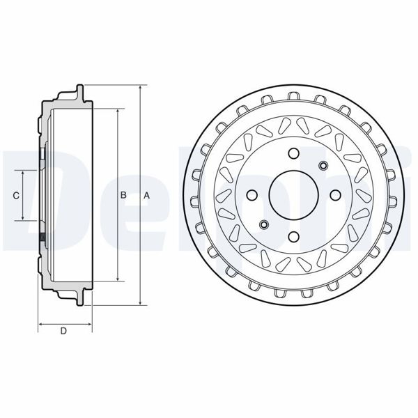DELPHI BF663 | Fren Kampanası Arka Fiat 500 2020 -