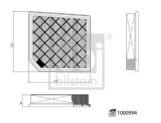 FEBI BILSTEIN 1000994 | Maserati Levante Gt Hava Filtresi 670154626