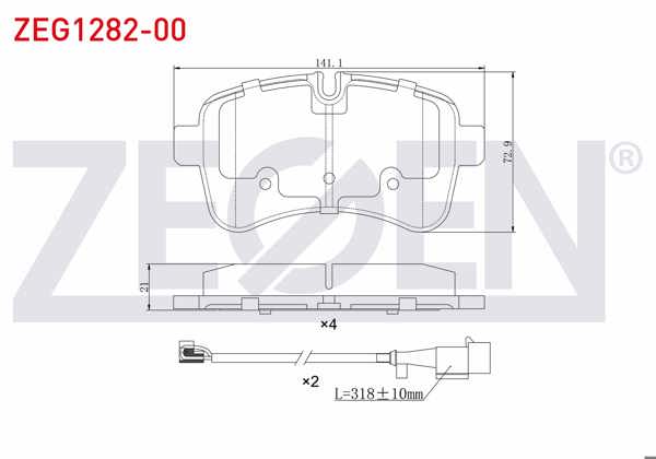 ZEGEN ZEG1282-00 | Fren Balata Arka Fişli Iveco Daily IV 2.3İ 2006-2011