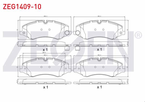 ZEGEN ZEG1409-10 | Fren Balata Ön Land Rover Discovery IV (La) 3.0 TD 4X4 2010-/ Discovery IV (La) 3.0 4X4 2010-/ Sport (Ls) 2.7 TD 4X4 2005-2013 / Rover Sport (Ls) 3.0 TD 4X4 2005-2013 / Sport (Ls) 4.2 4X4 2005-2013