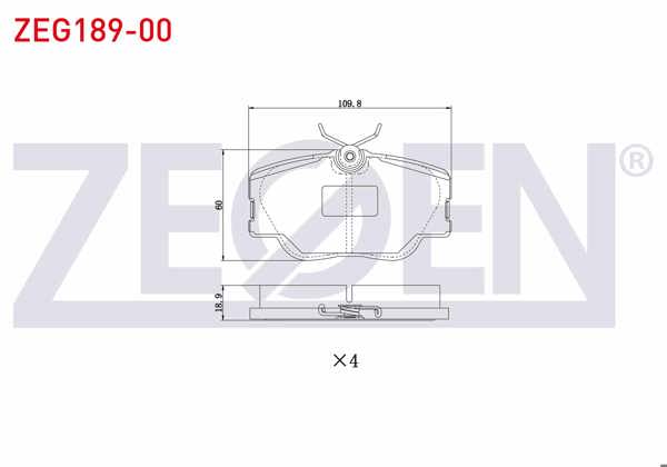 ZEGEN ZEG189-00 | Fren Balata Ön Mercedes E Serisi (W124) E 200 D 1993-1995 / E Serisi (W124) E 200 1993-1995 / E Serisi (W124) E 250 D 1993-1995