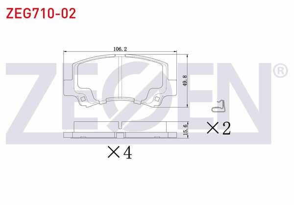 ZEGEN ZEG710-02 | Fren Balata Ön Dfm Panelvan 1.1 2009-/ Suzuki Wagon R (Em) 1.0İ 16V 1998-2000 / Suzuki Wagon R (Em) 1.2İ 16V 1998-2000