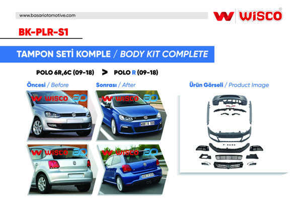 WISCO BK-PLR-S1 | Tampon Seti Komple (On-Arka-Yan) VW Polo R20 (6R,6C) 09-17