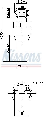 NISSENS 207035 | Su Sıcaklık Sensörü Opel Astra K 1.0-1.2-1.4 Insignia B 1.5 Benzinli 2.0 Dizel