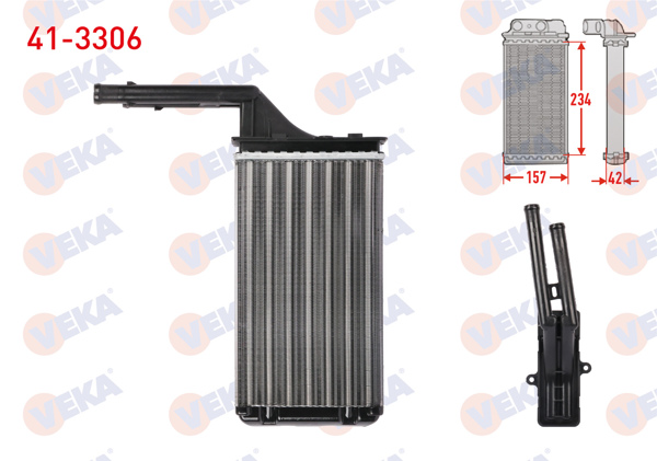 VEKA 41-3306 | Kalorifer Radyatörü Mekanik Peugeot 106 I (1A,1C) 1.4 1991-1996