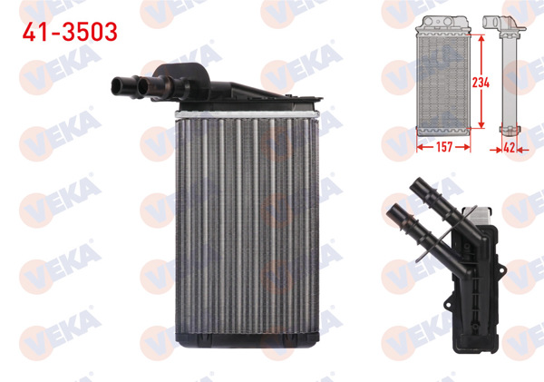 VEKA 41-3503 | Kalorifer Radyatörü Mekanik Renault Thalia (Lb0 / 1 / 2) 1.5 DCI 1998-2008