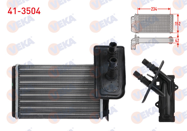 VEKA 41-3504 | Kalorifer Radyatörü Mekanik Renault Kangoo (Kc0 / 1) 1.5 DCI 1998-2008
