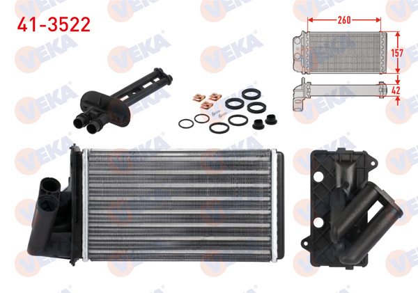 VEKA 41-3522 | Kalorifer Radyatörü Mekanik Renault Laguna I (B56,556) 2.0İ 1993-2001