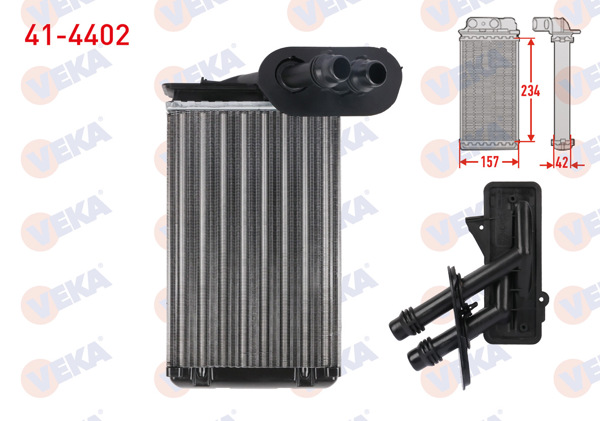 VEKA 41-4402 | Kalorifer Radyatörü Mekanik Volkswagen Golf IV (1J1) 1.6İ 1997-2005