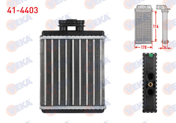VEKA 41-4403 | Kalorifer Radyatörü Mekanik Volkswagen Polo (9N_) 1.4 TDI 2001-2012