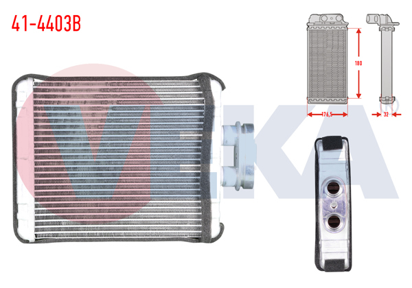 VEKA 41-4403B | Kalorifer Radyatör Brazing Volkswagen Polo (9N_) 1.4 TDI 2001-2012