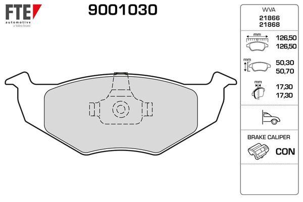 FTE 9001030 | Fren Balatası Polo 94 > Ön