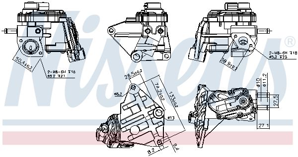 NISSENS 98348 | EGR Valfi Golf V / Passat / Jetta / A3 / Blr / Bvy / Bvz / Bly 2.0 FSI 04 >