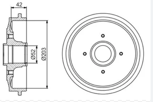 Citroen C-Elysee 2012-2019 Arka Fren Kampana Yan Sanayi