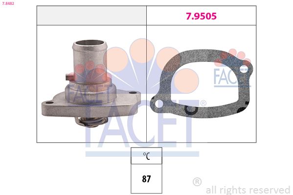 FACET 78482 | Termostat (87C) Fiat Bravo Brava Palio 12 98 188 A5000
