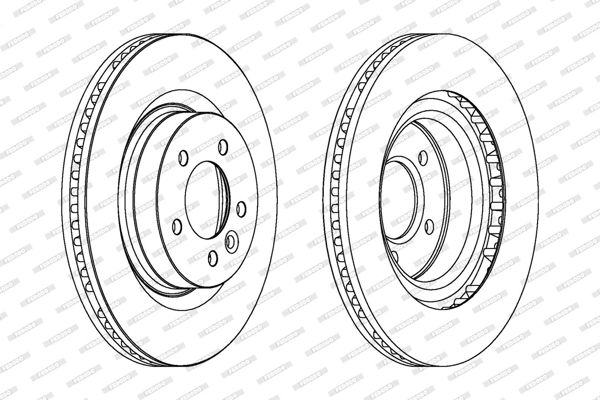 FERODO DDF1432 | Fren Diski Ön (5D 337mm) Discovery Range Rover Sport 05 -
